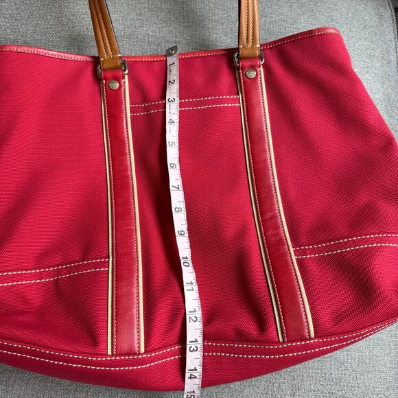 Coach 70157 Large Canvas Carryall Shoulder Totepu500 Red - Picture 9 of 14